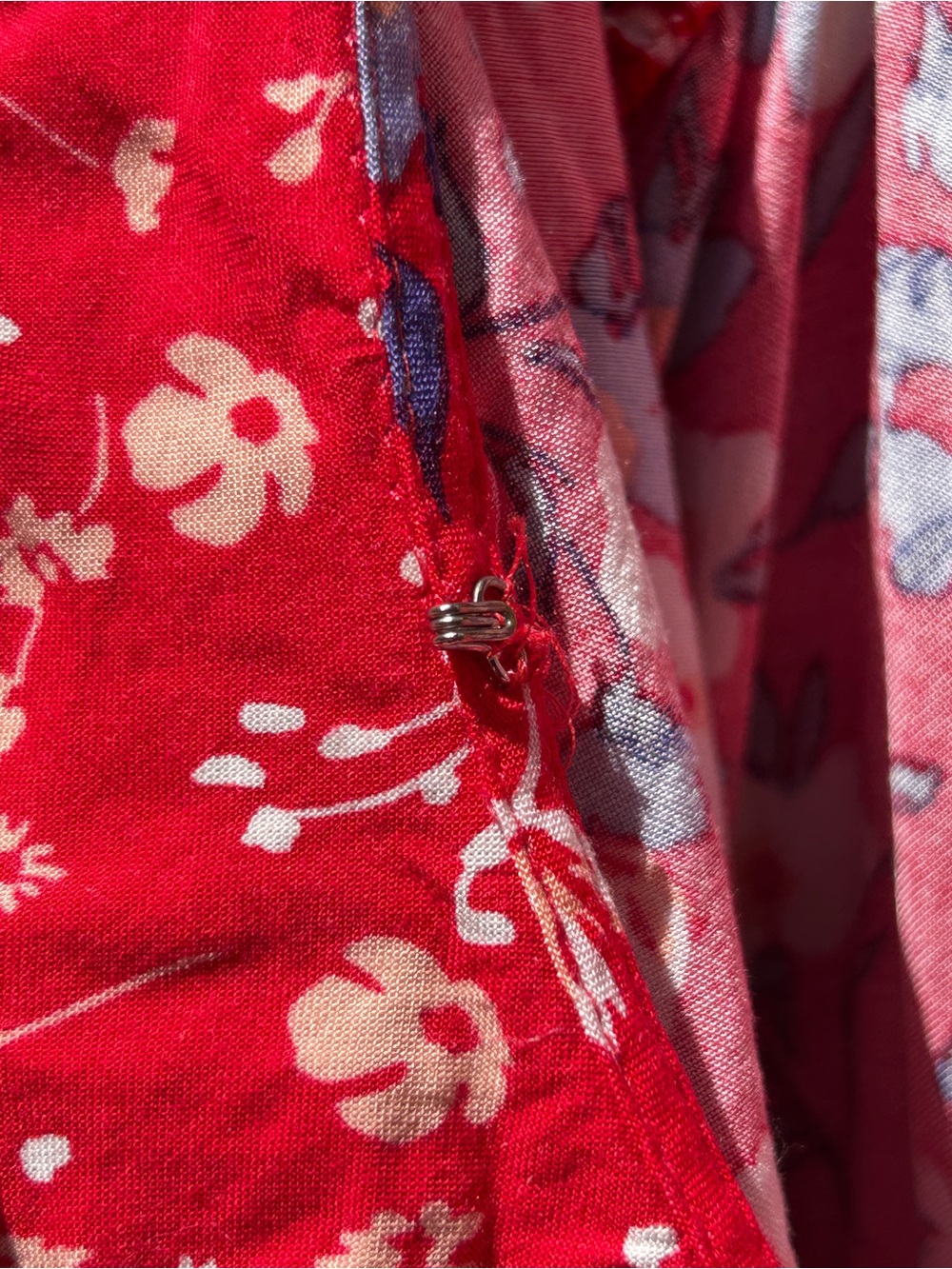 Express Red Floral V-Neck Spaghetti Strap Sundress - Picture 3 of 5